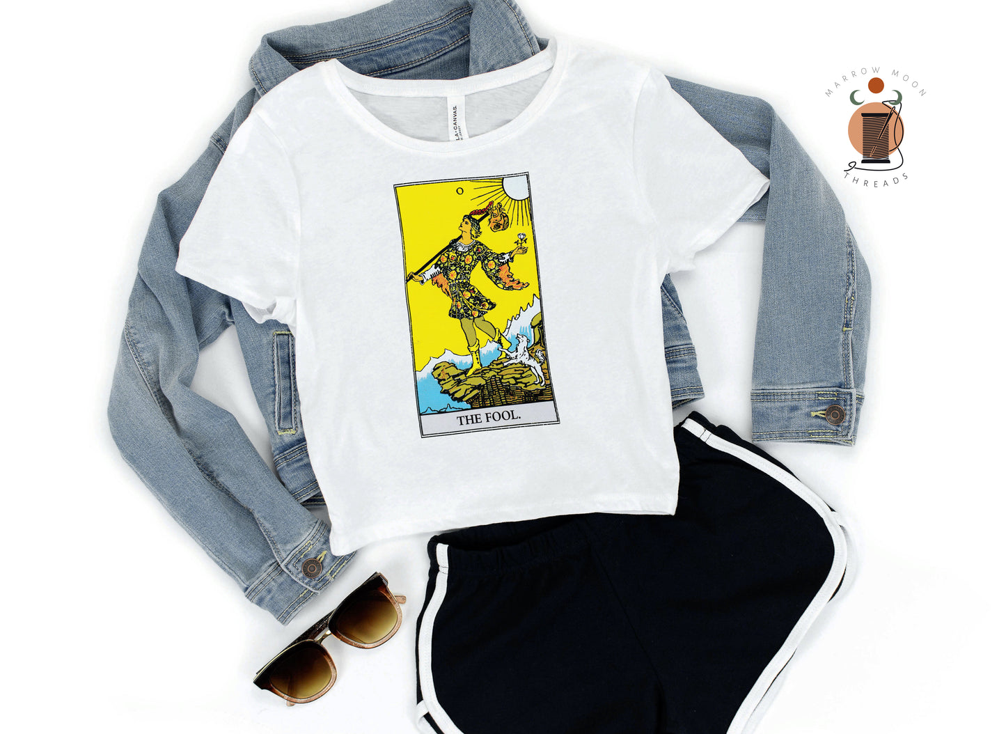 The Fool Tarot Card Shirt Witchy Crop Top Gift for Tarot Readers