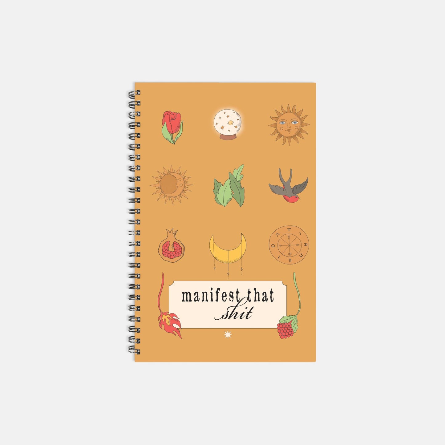 Manifest That Shit Magical Life Journal with a Witchy Aesthetic Gothic Hardcover Spiral Notebook 5.5 x 8.5