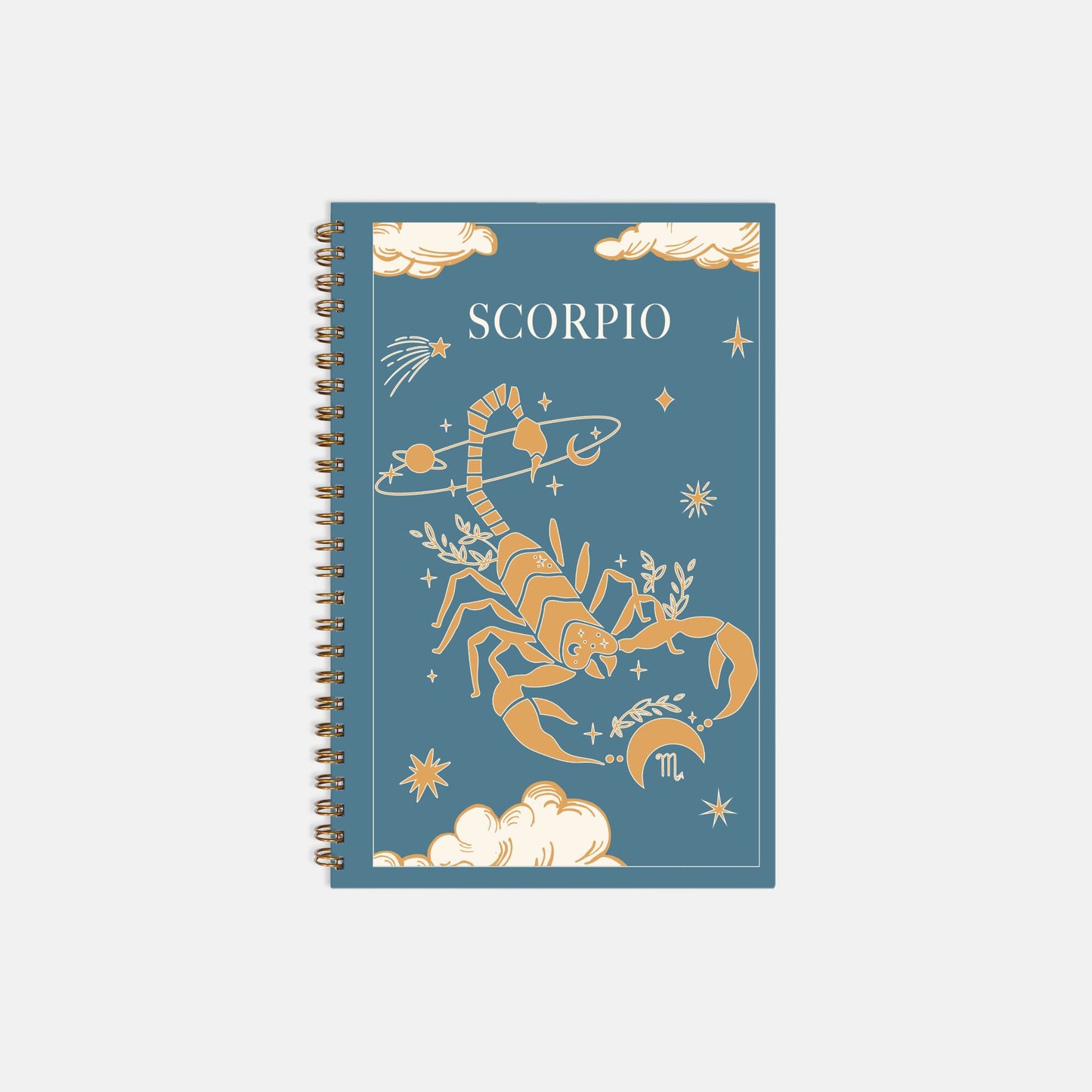 Scorpio Zodiac Journal Hardcover Spiral Wellness Witchy Notebook Gratitude Journal 5.5 x 8.5