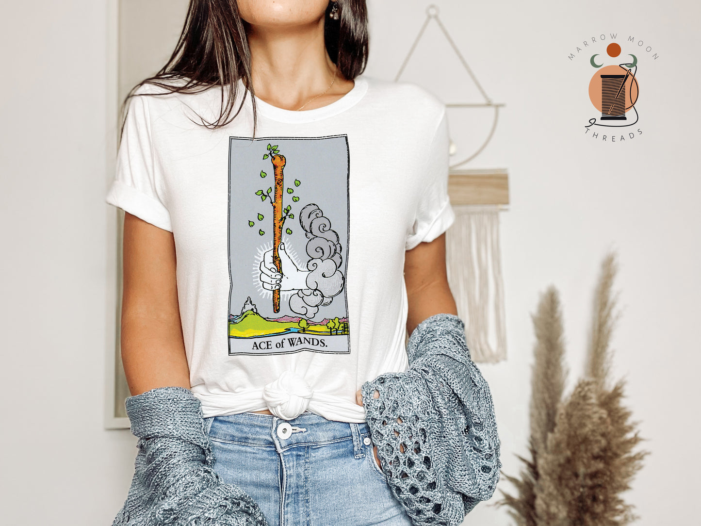 Ace of Wands Tarot Card Shirt Dark Academia Gift for Tarot Readers