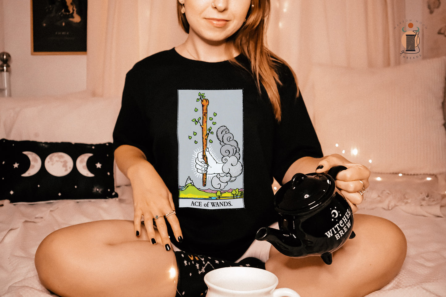 Ace of Wands Tarot Card Shirt Dark Academia Gift for Tarot Readers