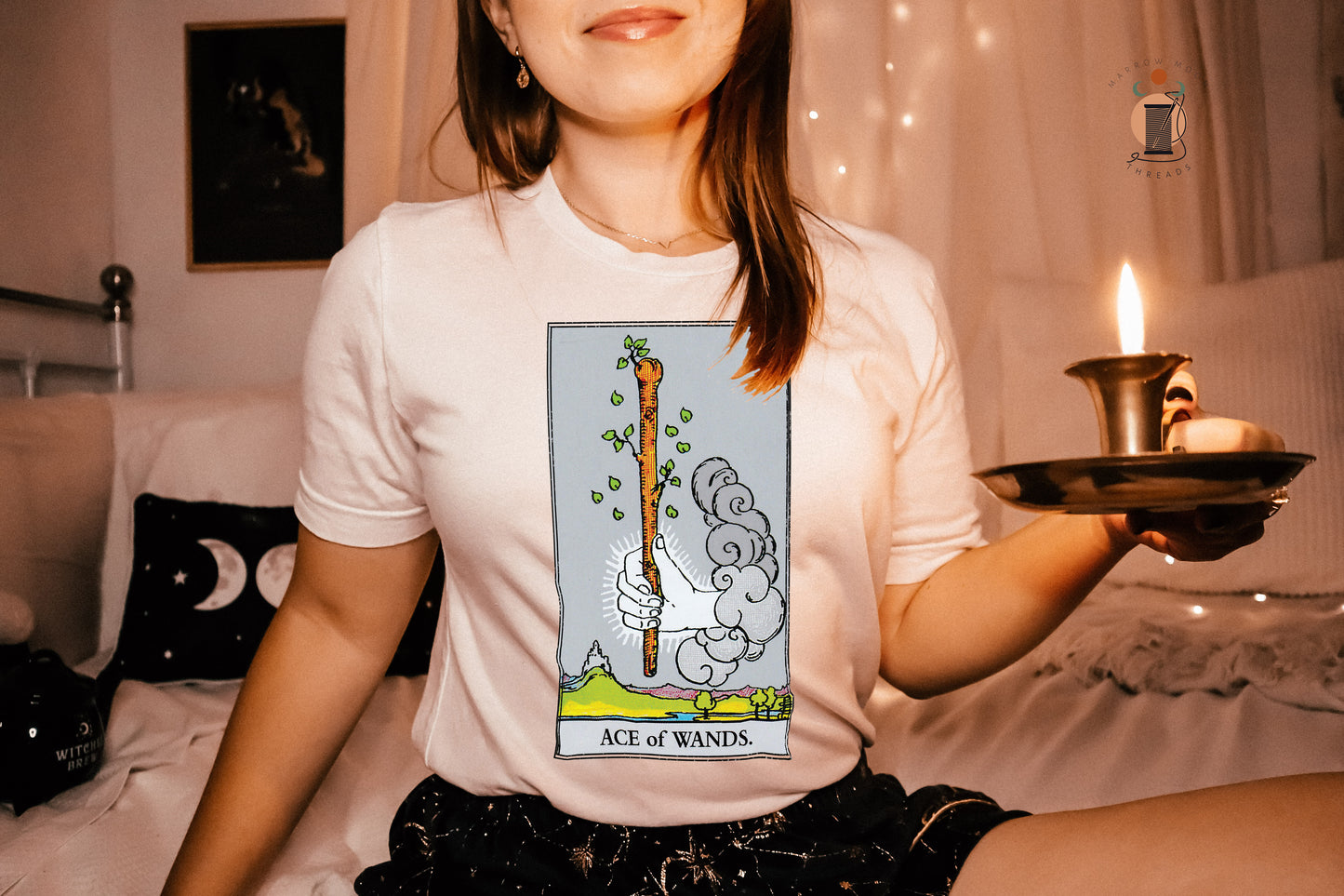 Ace of Wands Tarot Card Shirt Dark Academia Gift for Tarot Readers