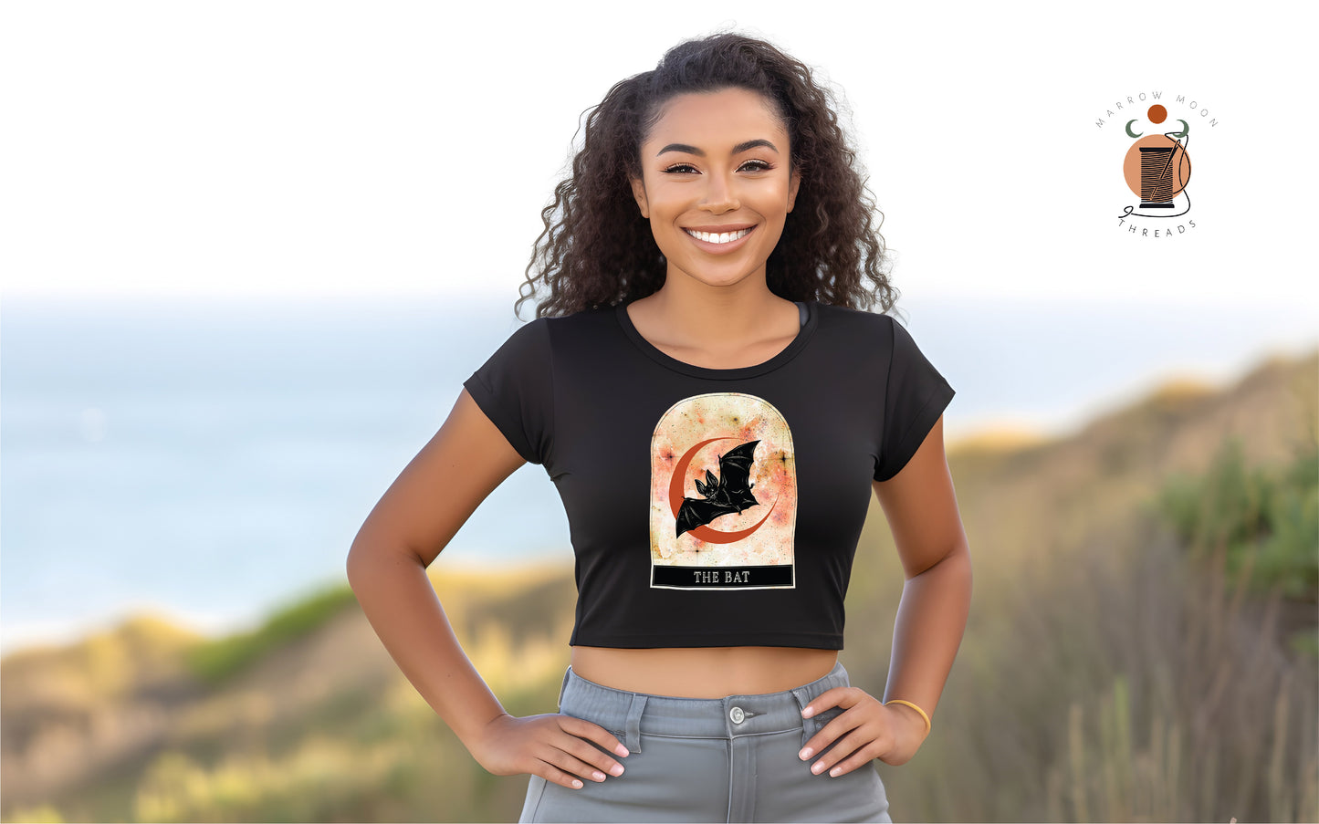 Witch's Familiar Bat Spirit Animal Shirt Crop Top Fairycore Dark Academia Witch Aesthetic Shirt