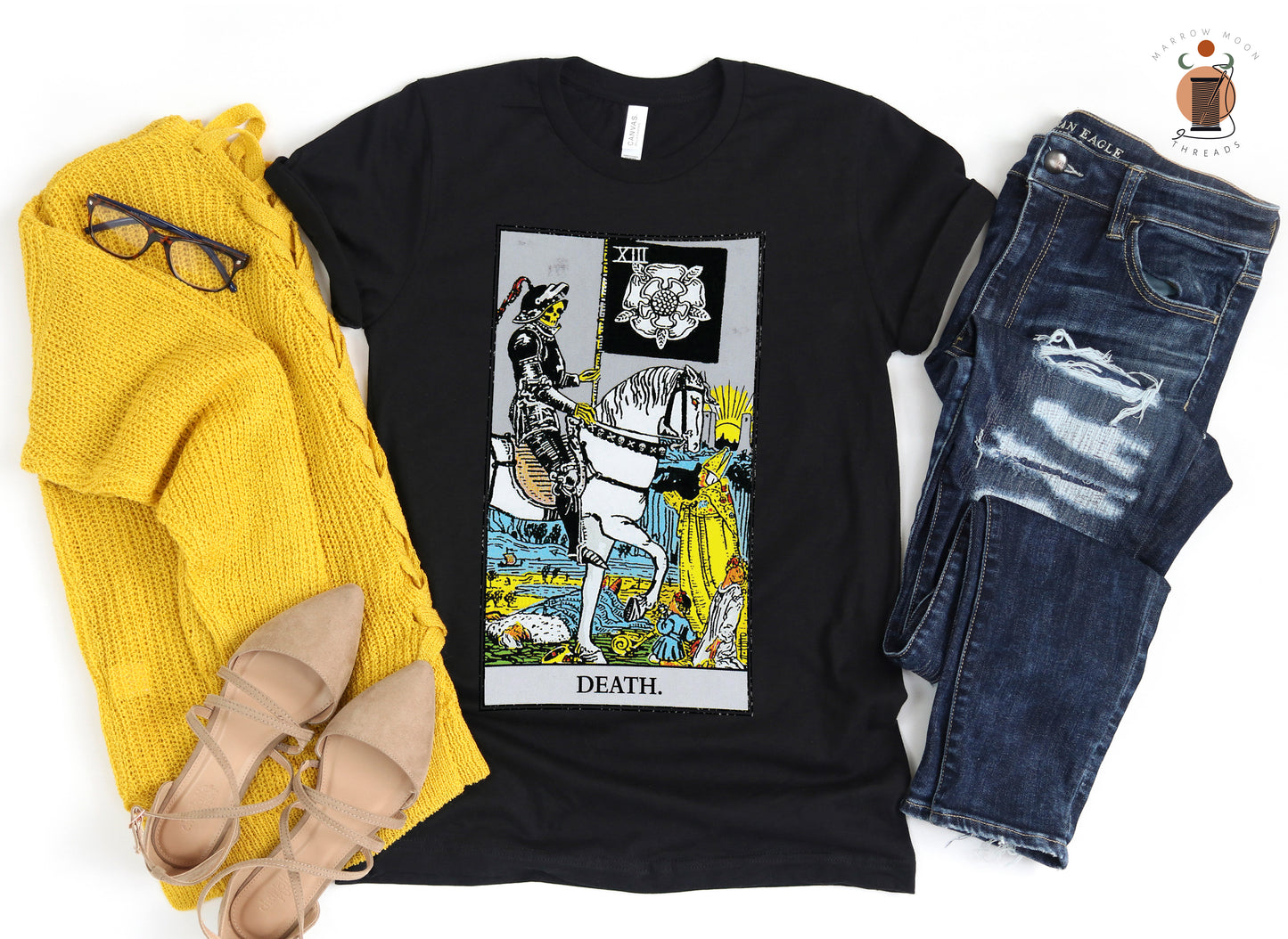 Death Tarot Card Shirt Dark Academia Gift for Tarot Readers