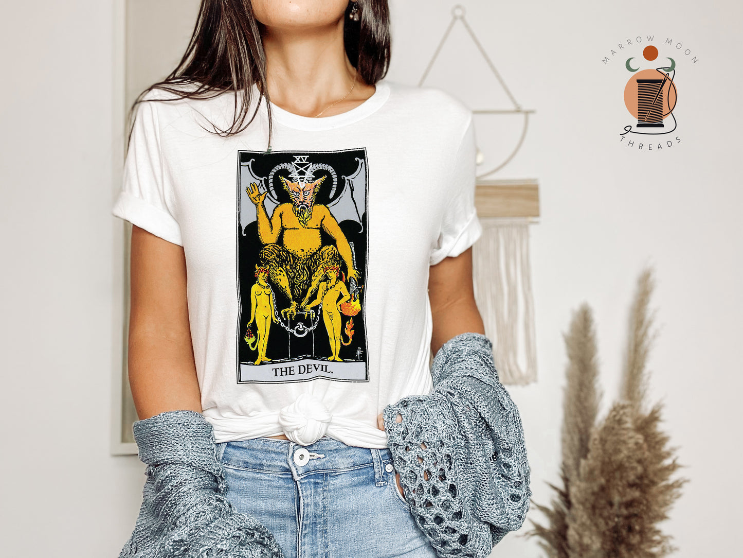 The Devil Tarot Card Shirt Dark Academia Gift for Tarot Readers