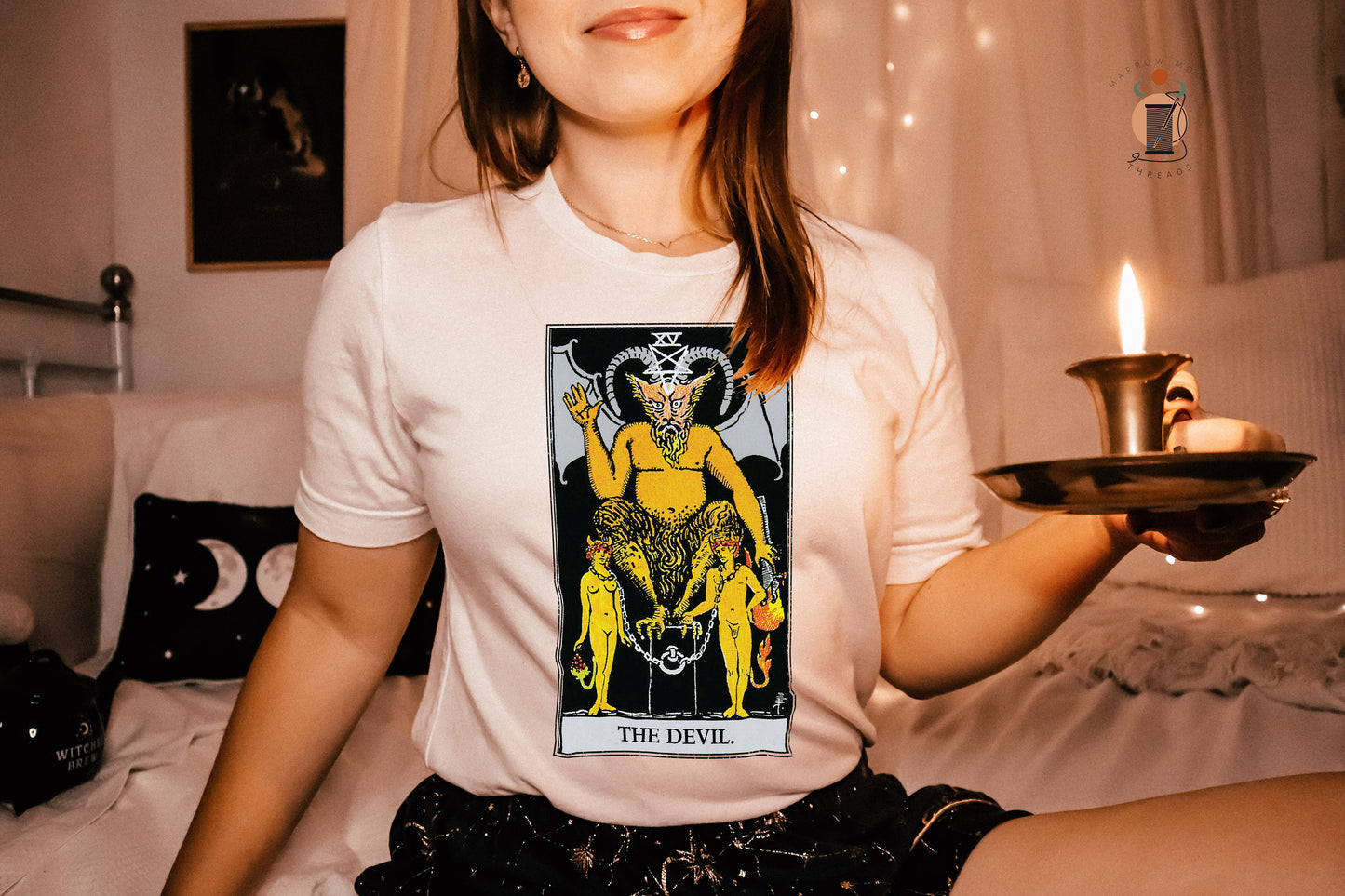 The Devil Tarot Card Shirt Dark Academia Gift for Tarot Readers