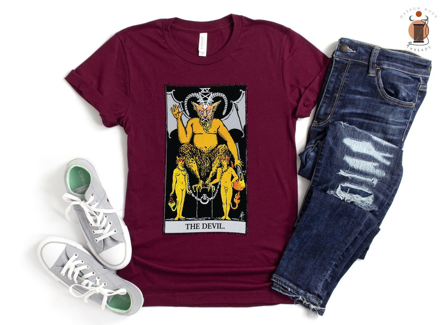 The Devil Tarot Card Shirt Dark Academia Gift for Tarot Readers