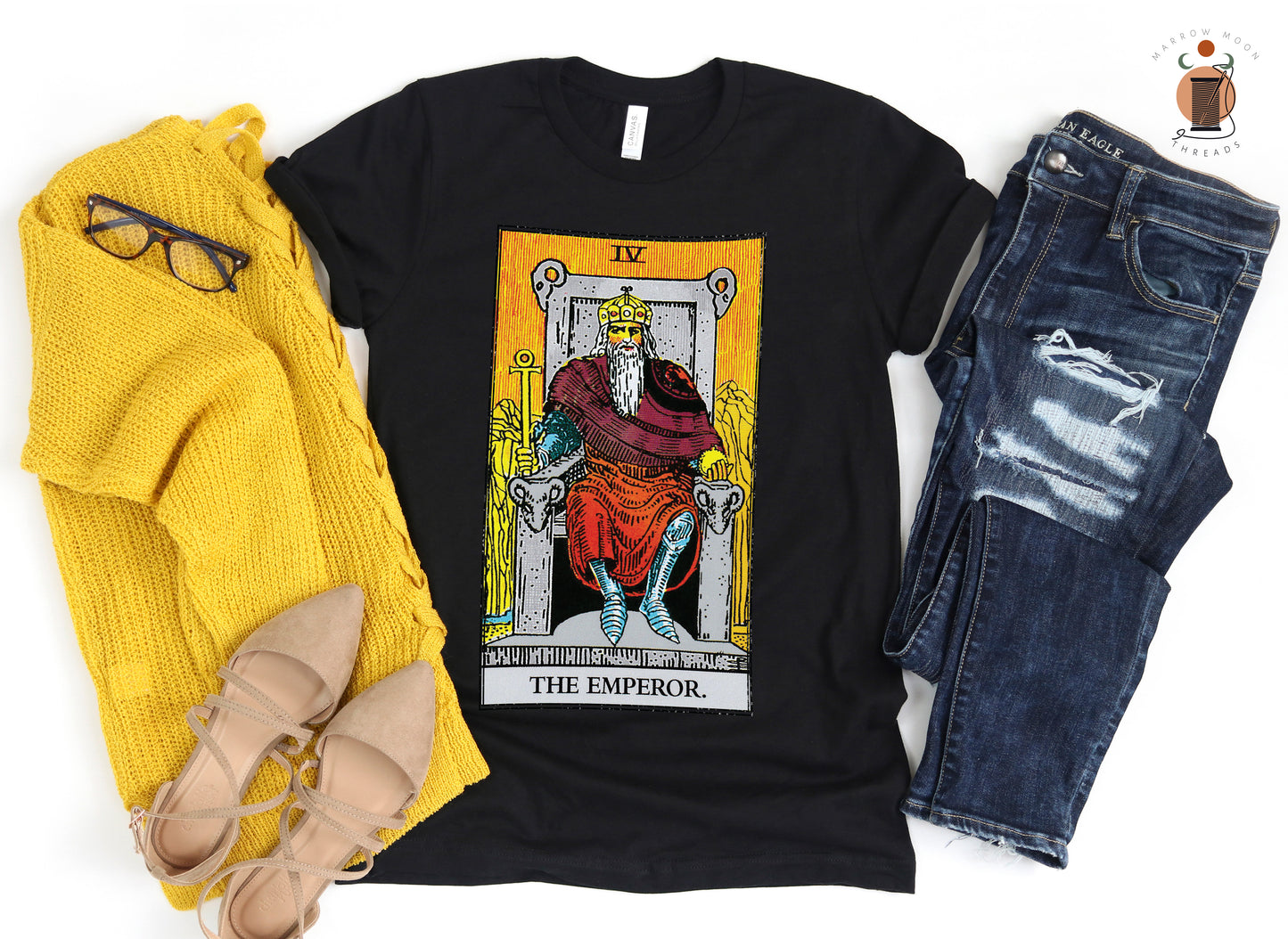 The Emperor Tarot Card Shirt Dark Academia Gift for Tarot Readers