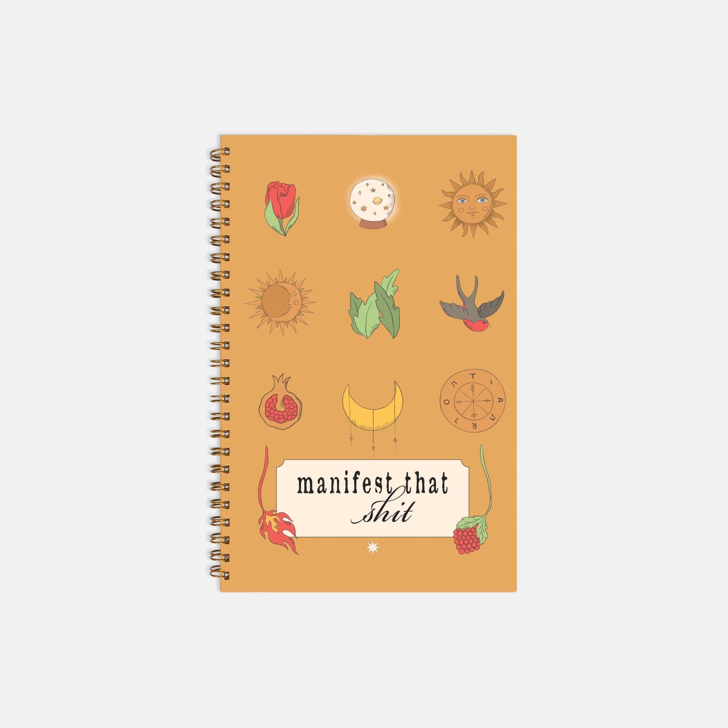 Manifest That Shit Magical Life Journal with a Witchy Aesthetic Gothic Hardcover Spiral Notebook 5.5 x 8.5