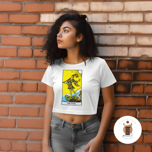 The Fool Tarot Card Shirt Witchy Crop Top Gift for Tarot Readers