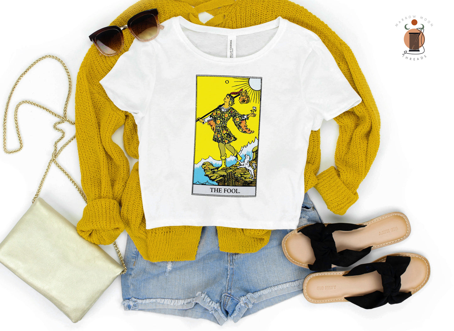 The Fool Tarot Card Shirt Witchy Crop Top Gift for Tarot Readers