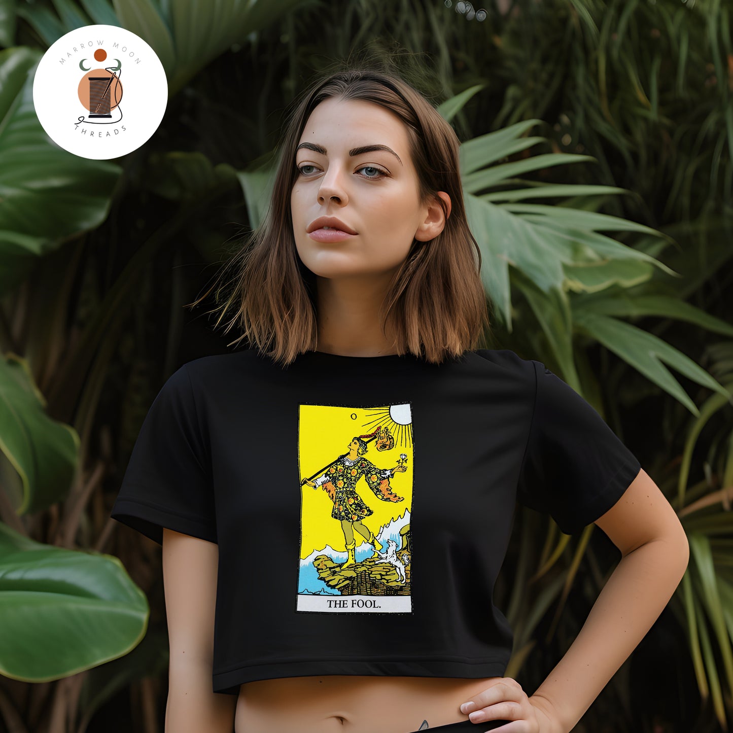 The Fool Tarot Card Shirt Witchy Crop Top Gift for Tarot Readers