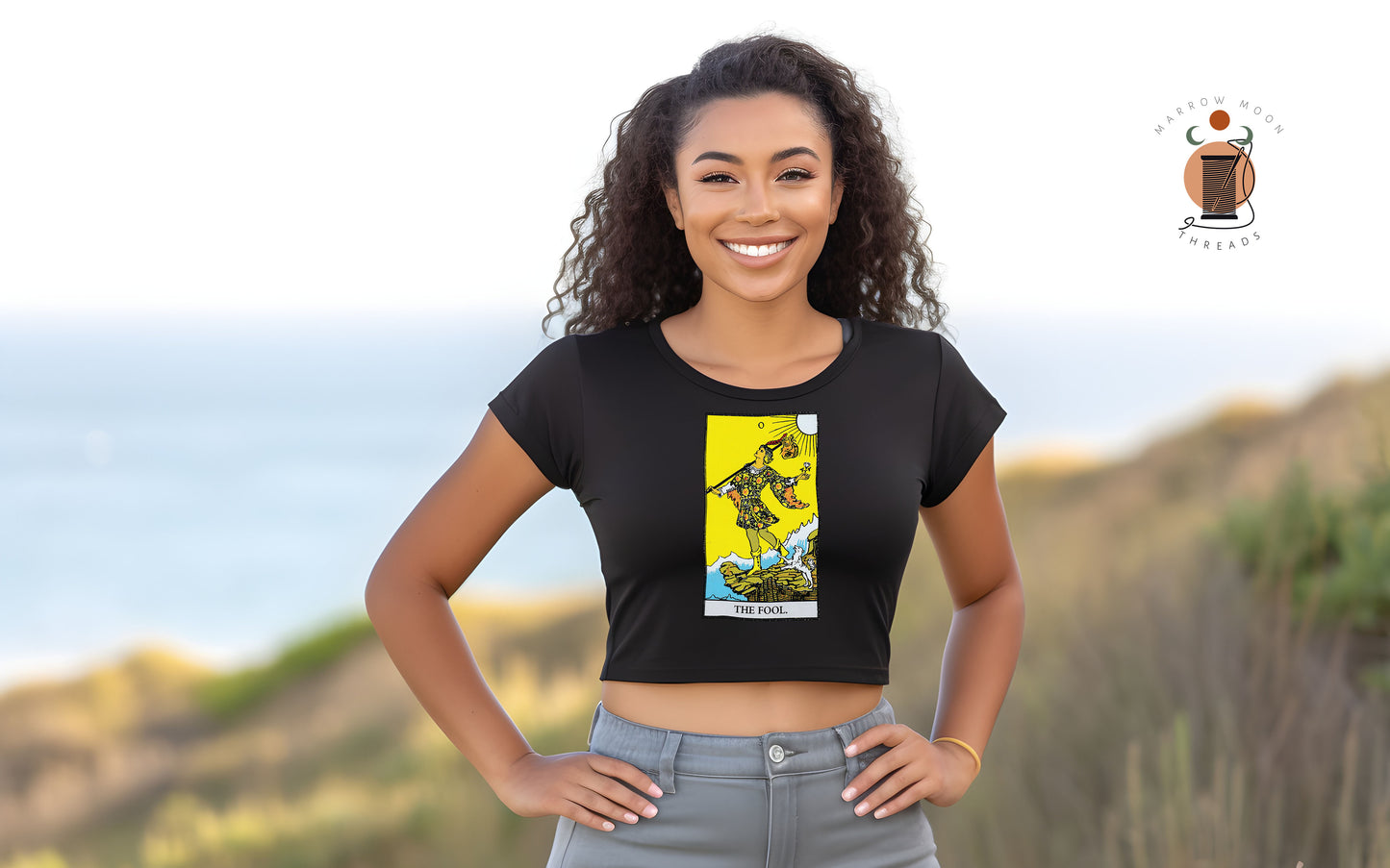 The Fool Tarot Card Shirt Witchy Crop Top Gift for Tarot Readers