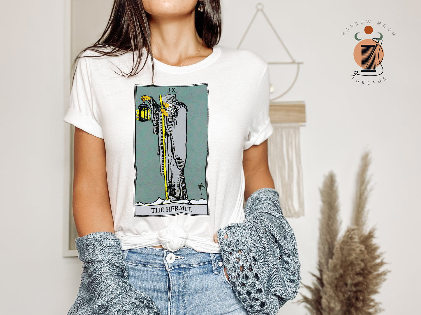 The Hermit Tarot Card Shirt Dark Academia Gift for Tarot Readers