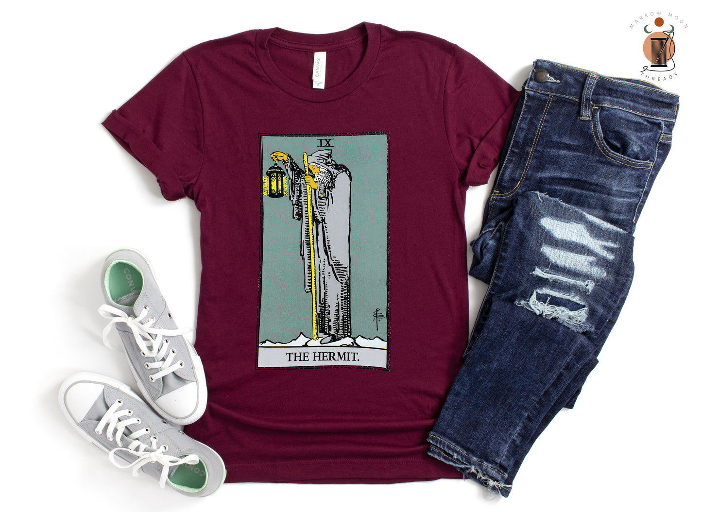 The Hermit Tarot Card Shirt Dark Academia Gift for Tarot Readers