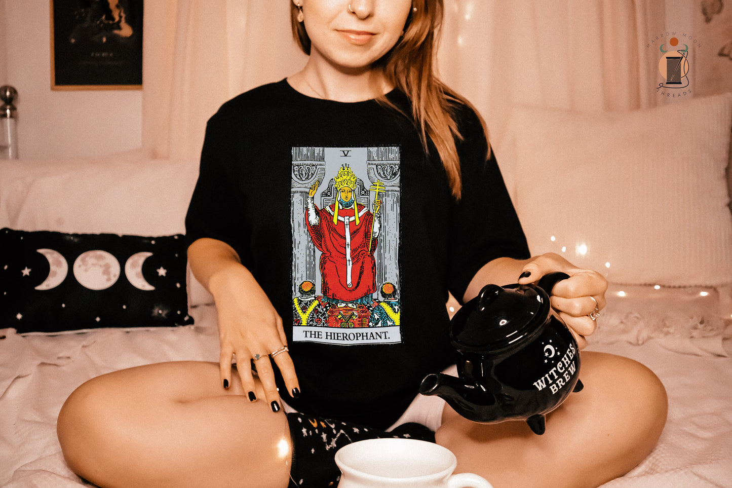 The Hierophant Tarot T-Shirt, Tarot Card Shirt, Hierophant Tarot, Men’s Tarot Tee, Women’s Tarot Tee, Gender Neutral, Bella Canvas 3001