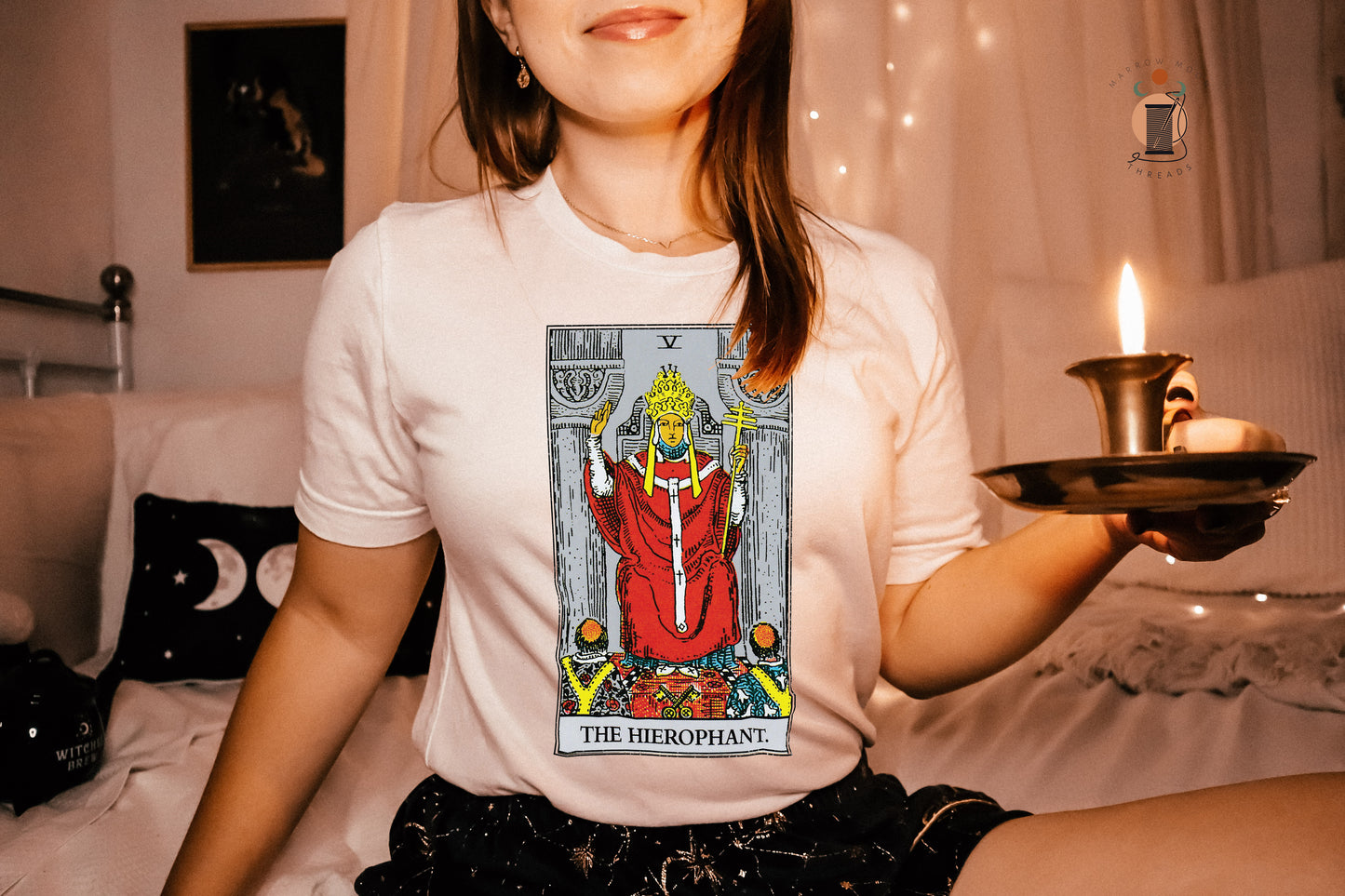 The Hierophant Tarot T-Shirt, Tarot Card Shirt, Hierophant Tarot, Men’s Tarot Tee, Women’s Tarot Tee, Gender Neutral, Bella Canvas 3001