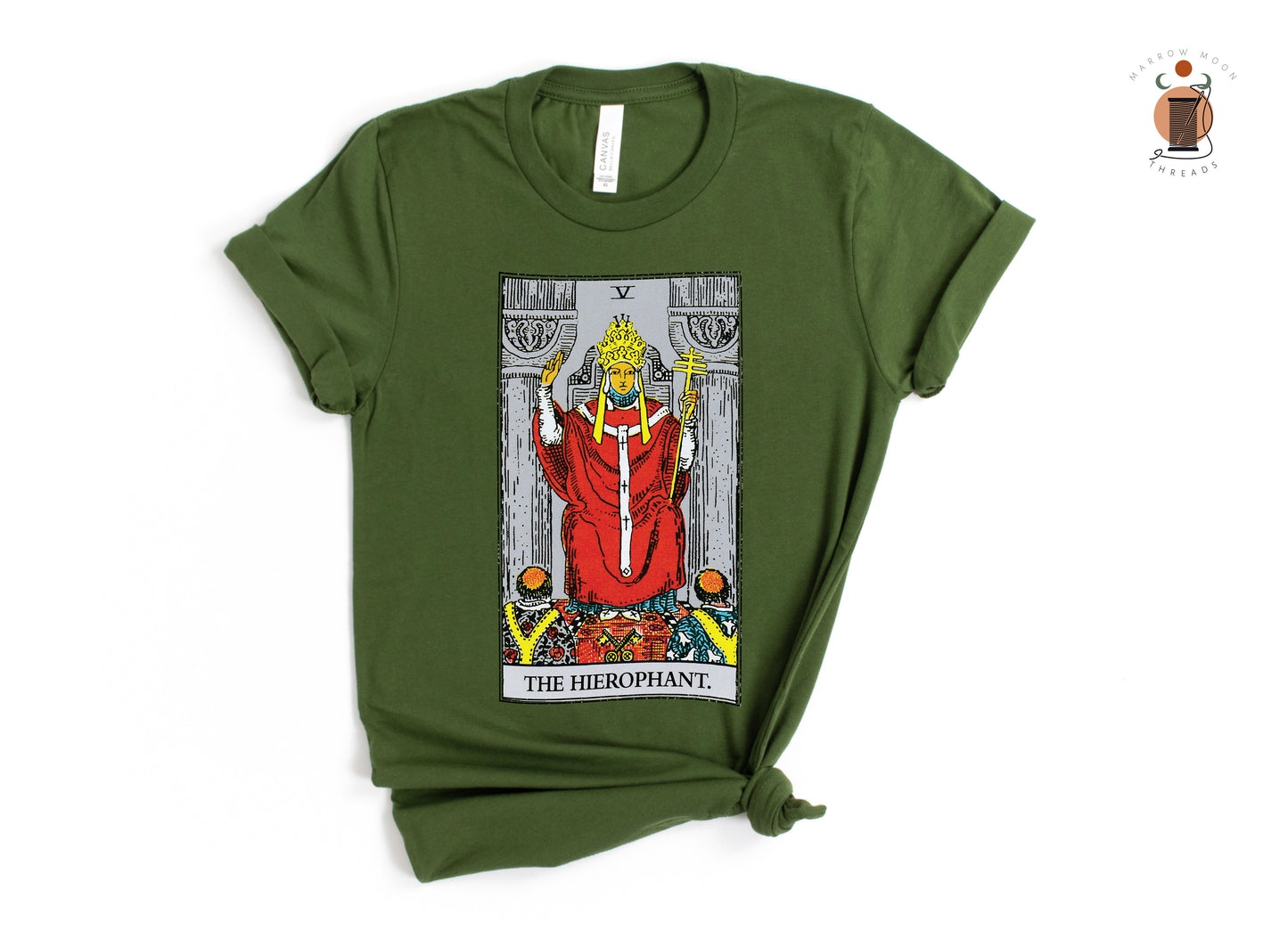 The Hierophant Tarot T-Shirt, Tarot Card Shirt, Hierophant Tarot, Men’s Tarot Tee, Women’s Tarot Tee, Gender Neutral, Bella Canvas 3001