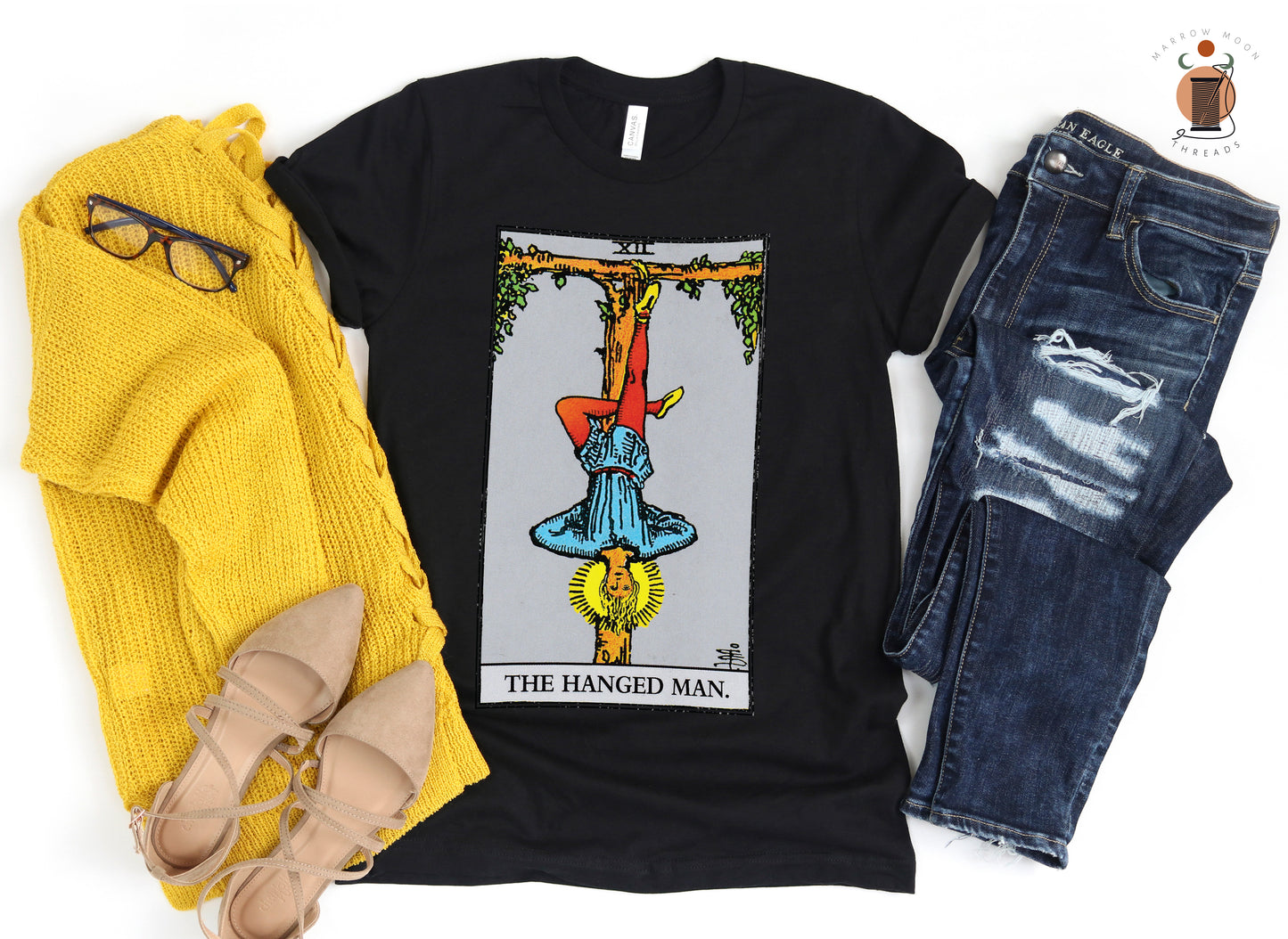 The Hanged Man Tarot Card Shirt Dark Academia Gift for Tarot Readers