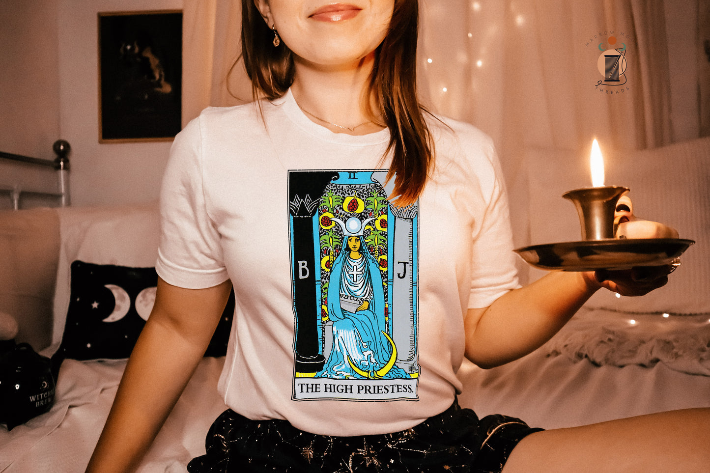 The High Priestess Tarot Card Shirt Dark Academia Gift for Tarot Readers