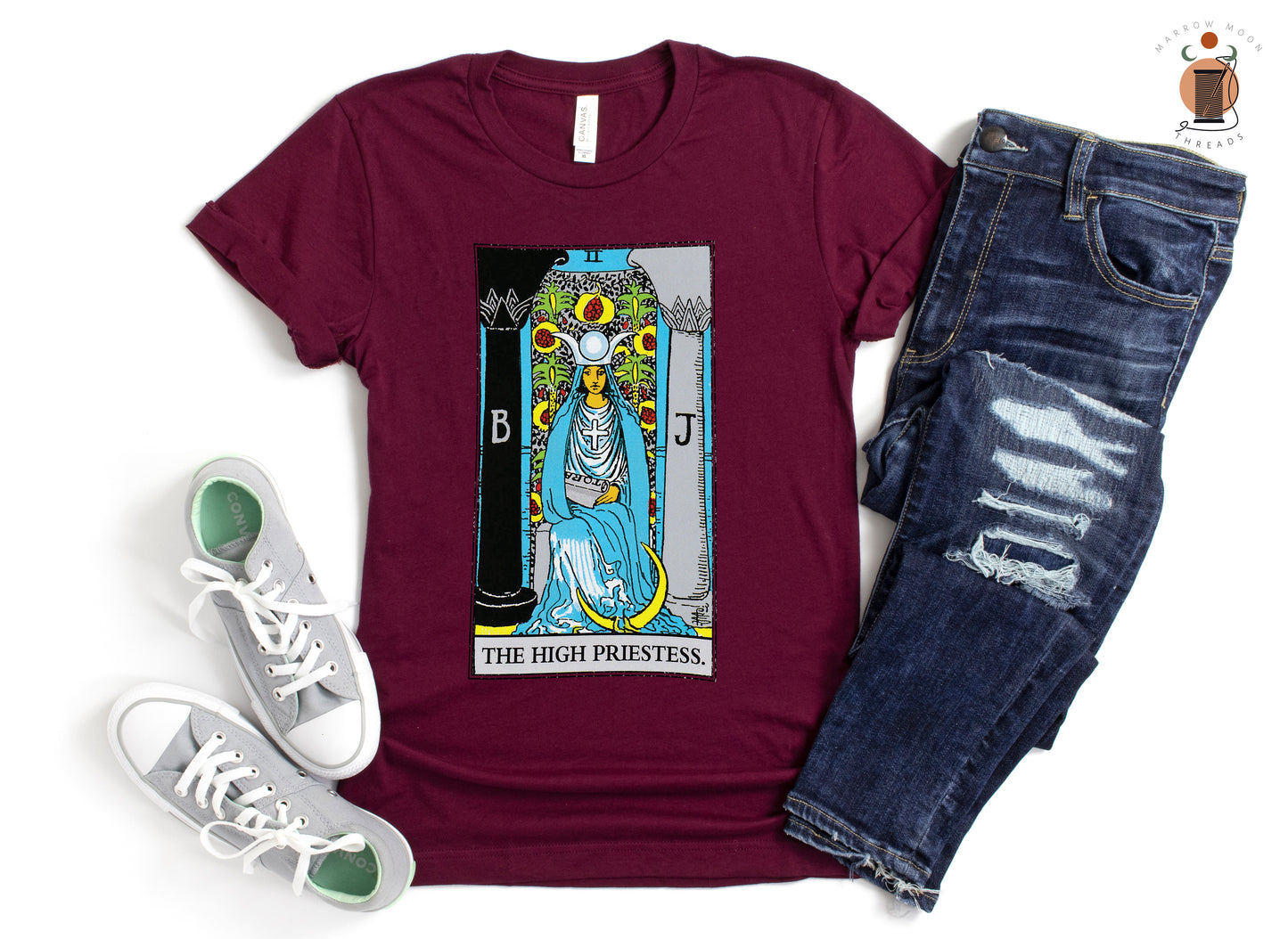 The High Priestess Tarot Card Shirt Dark Academia Gift for Tarot Readers