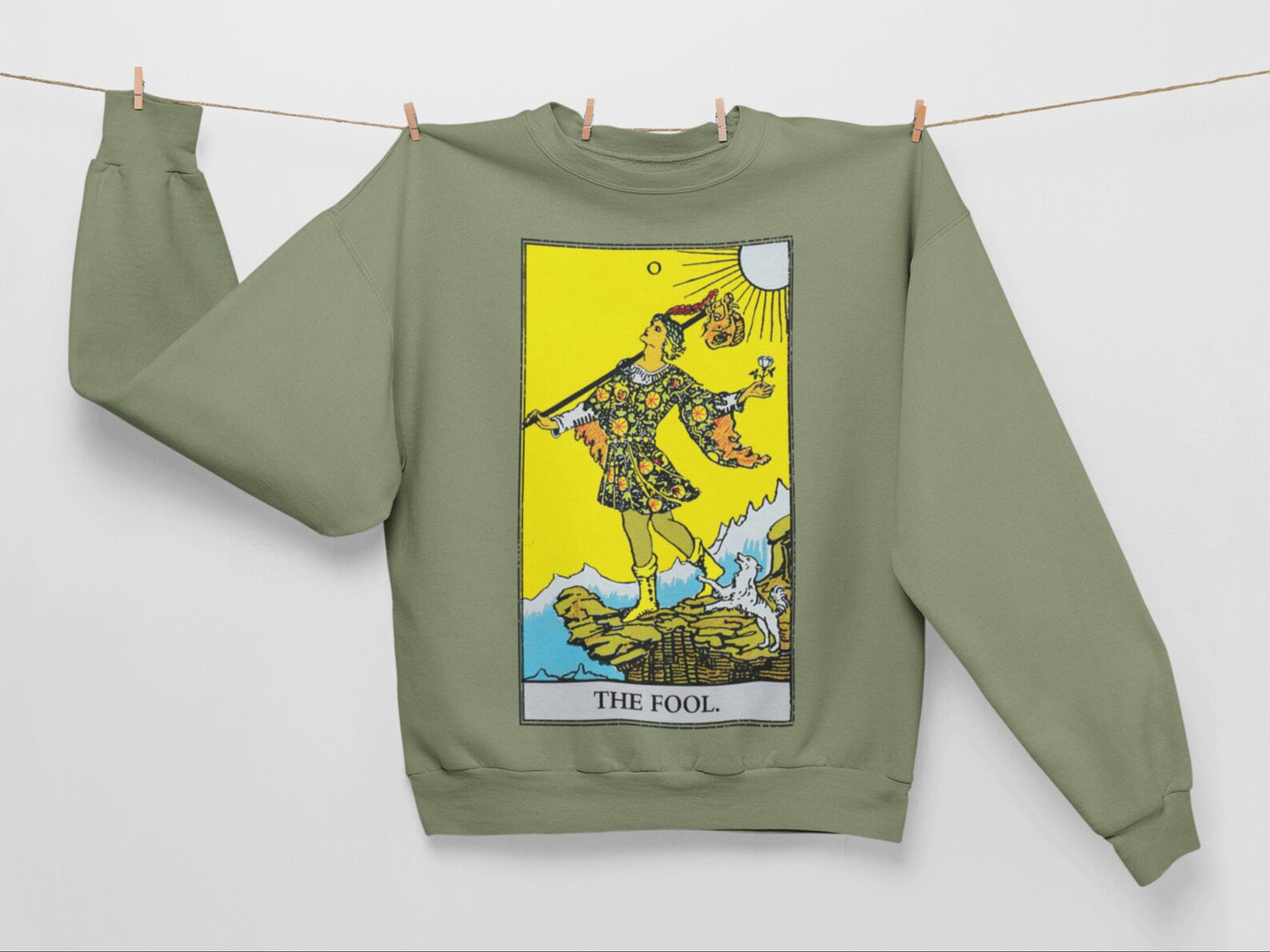 The Fool Tarot Card Shirt Witchy Sweater for Her or Him