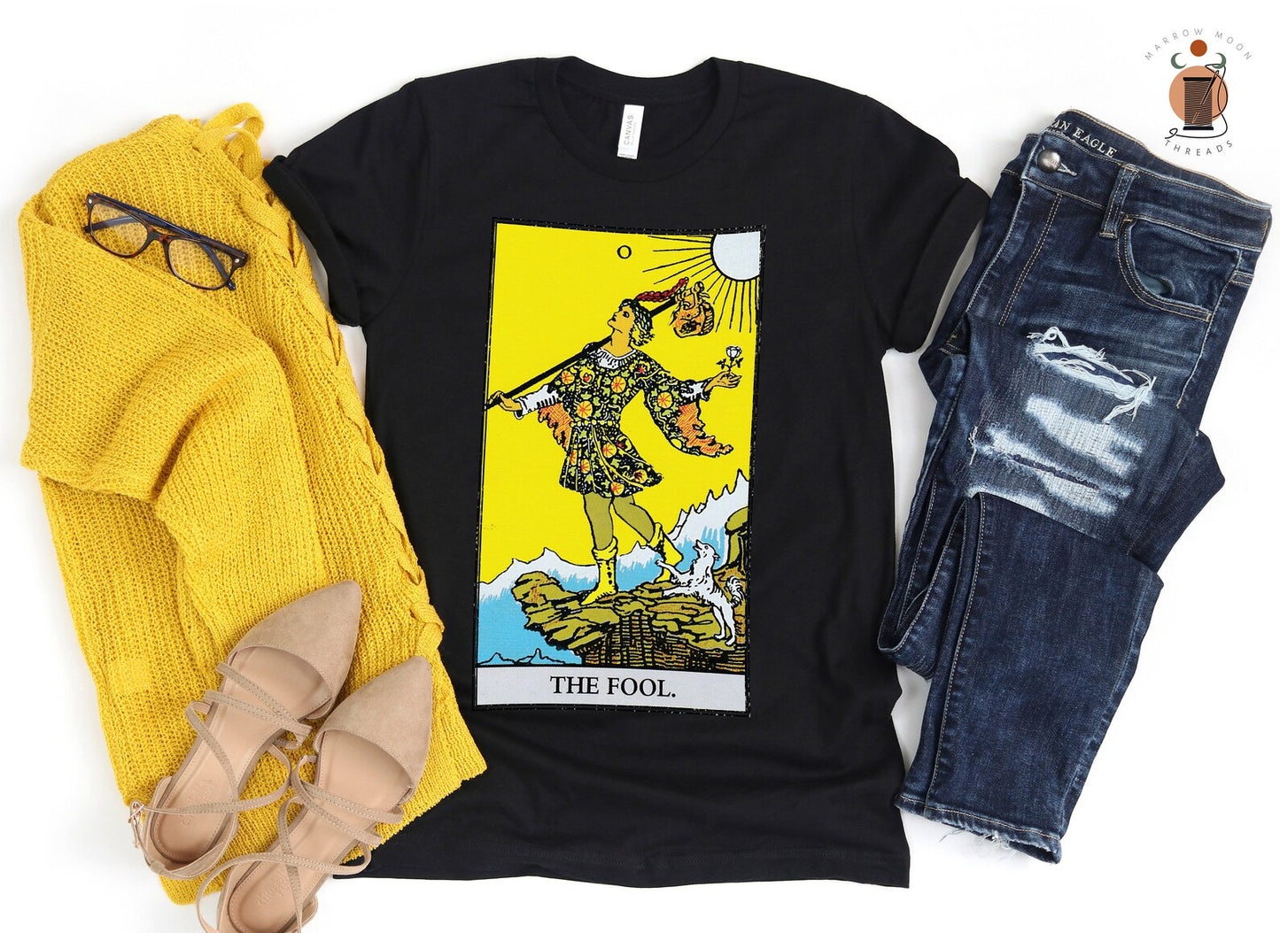 Tarot Card Shirt The Fool Dark Academia Gift for Her or Him