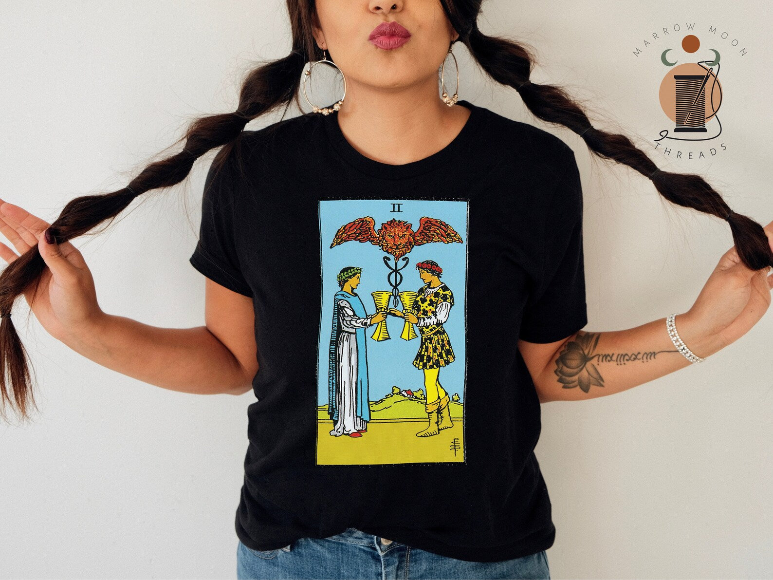 Two of Cups Tarot Card Shirt