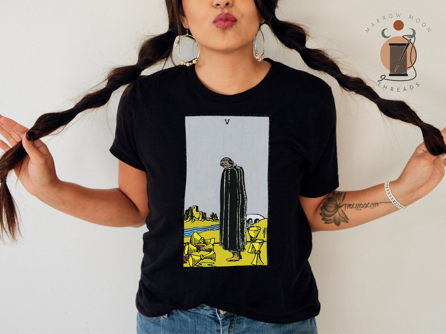 Five of Cups Tarot Card T-Shirt: Embrace Change and Find Renewal in Life