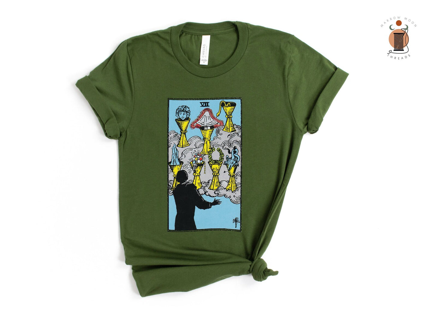 Seven of Cups Tarot Card Shirt Dark Academia Gift for Tarot Readers