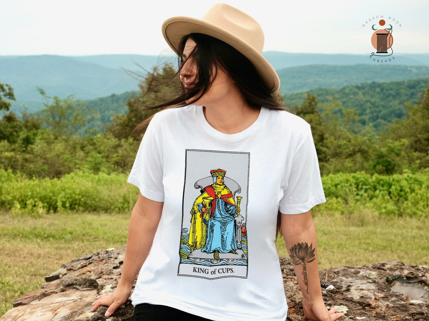 King of Cups Tarot Card Shirt Dark Academia Gift for Tarot Readers