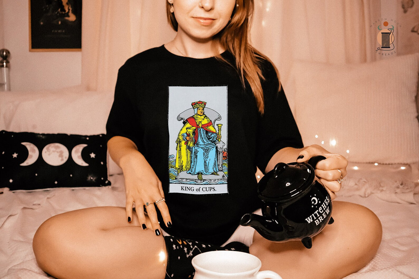 King of Cups Tarot Card Shirt Dark Academia Gift for Tarot Readers