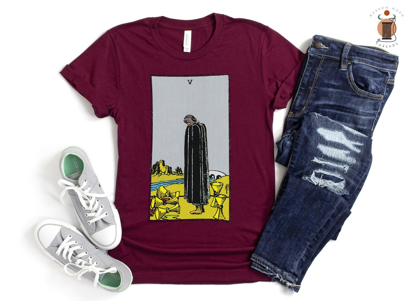 Five of Cups Tarot Card T-Shirt: Embrace Change and Find Renewal in Life