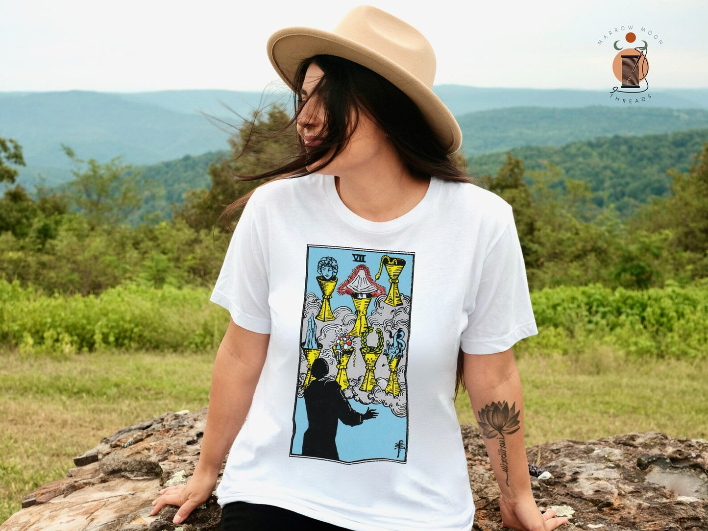 Seven of Cups Tarot Card Shirt Dark Academia Gift for Tarot Readers