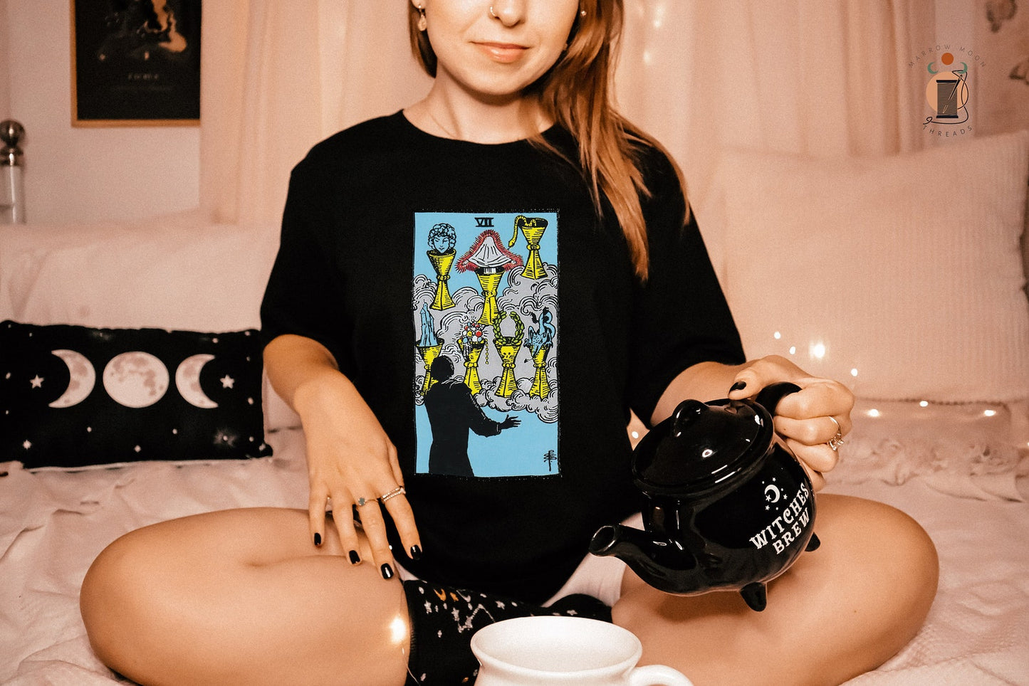 Seven of Cups Tarot Card Shirt Dark Academia Gift for Tarot Readers