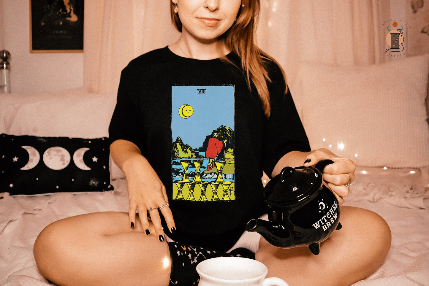 Eight of Cups Tarot Card Shirt Dark Academia Gift for Tarot Readers