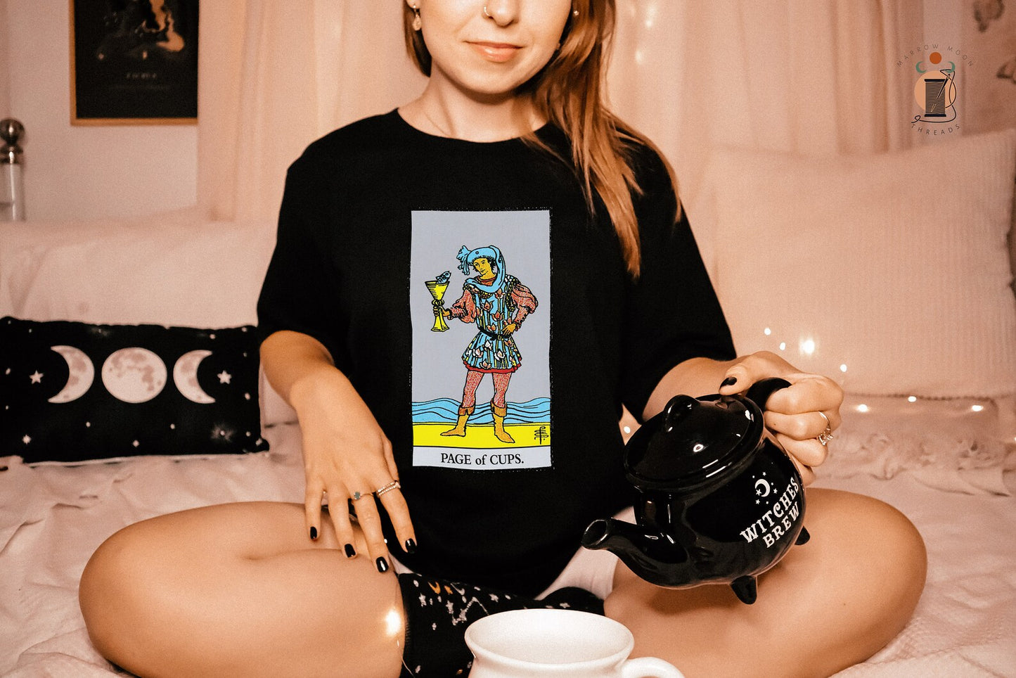 Page of Cups Tarot Card Shirt Dark Academia Gift for Tarot Readers