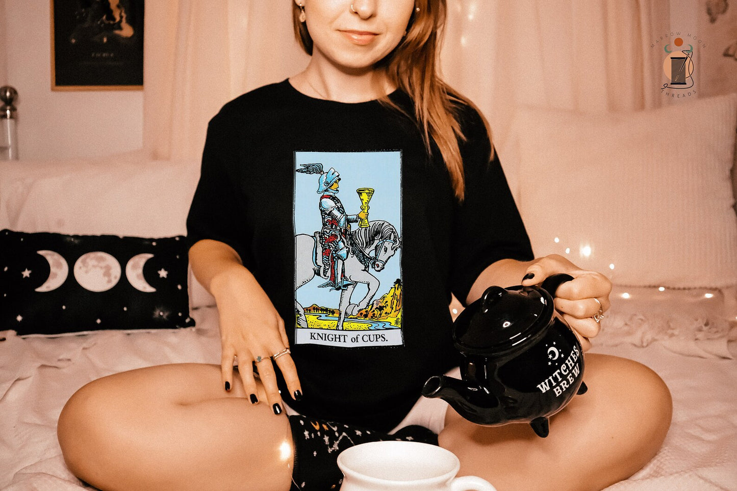 Knight of Cups Tarot Card Shirt Dark Academia Gift for Tarot Readers