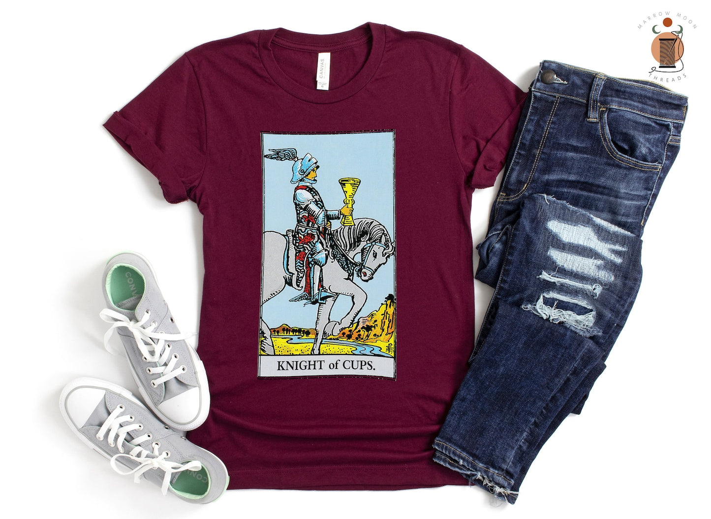 Knight of Cups Tarot Card Shirt Dark Academia Gift for Tarot Readers