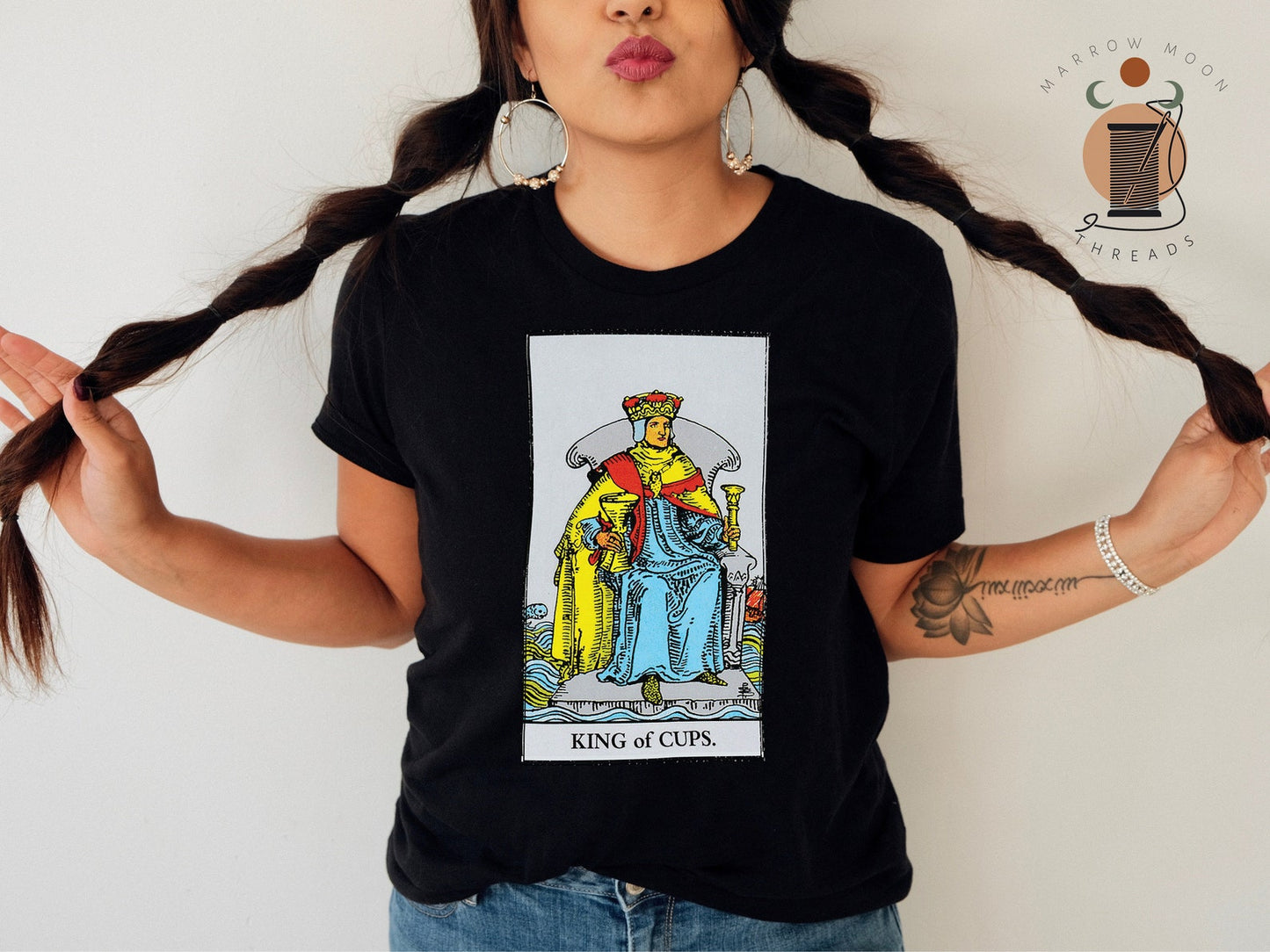 King of Cups Tarot Card Shirt Dark Academia Gift for Tarot Readers