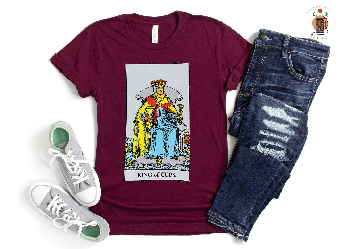 King of Cups Tarot Card Shirt Dark Academia Gift for Tarot Readers