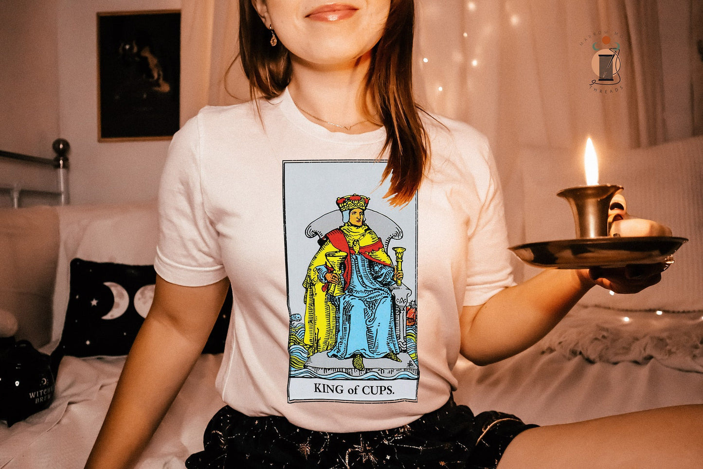 King of Cups Tarot Card Shirt Dark Academia Gift for Tarot Readers