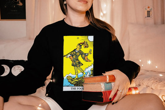 The Fool Tarot Card Shirt Witchy Sweater for Her or Him