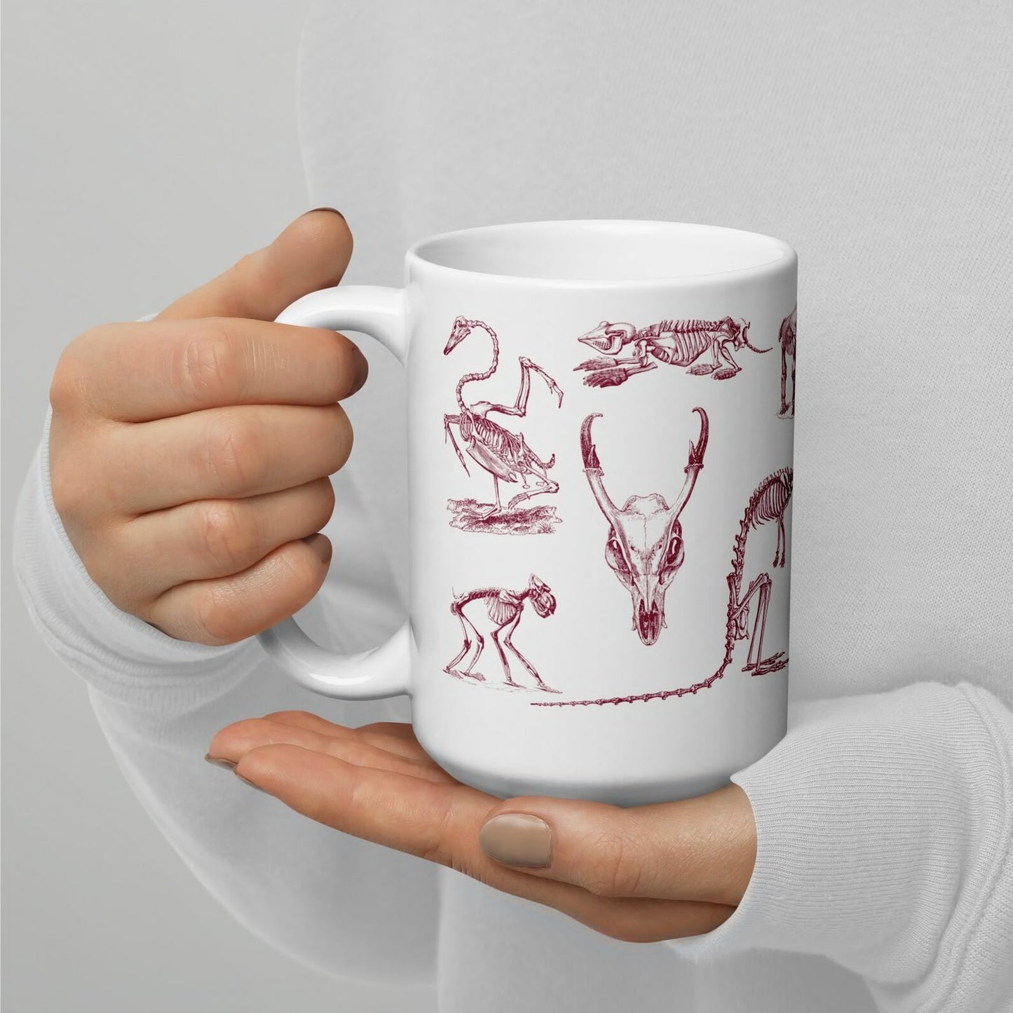 Animal Skeleton Mug Dark Academia Gothic Mug for Coffee or Tea Lovers