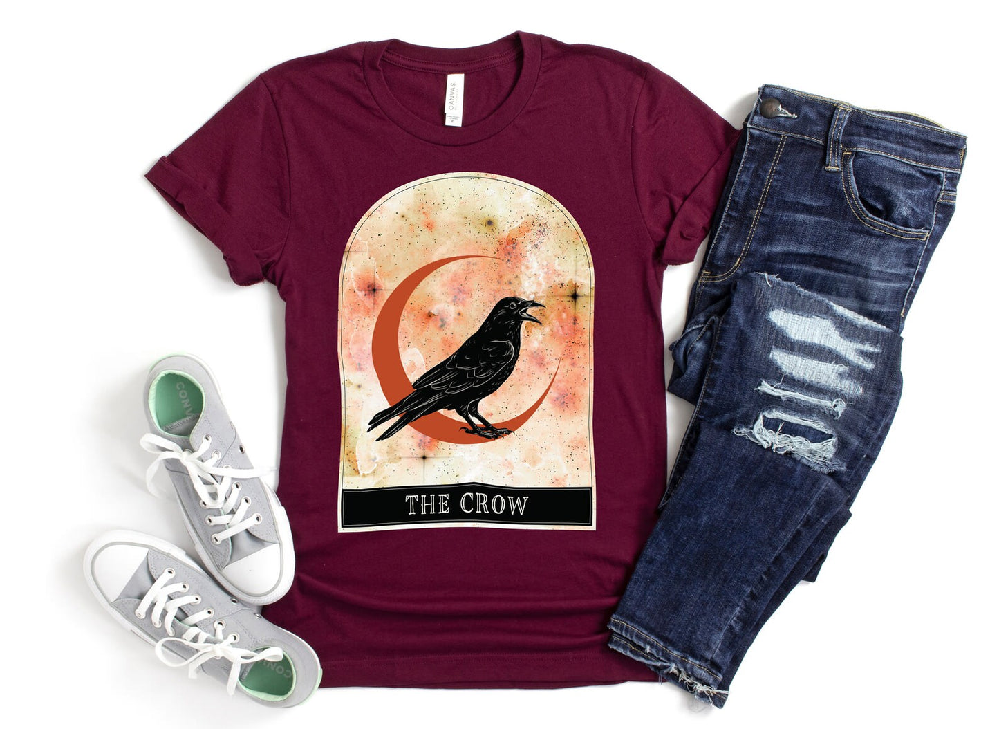 Witch's Familiar Crow Spirit Animal Shirt Raven Fairycore Dark Academia Witch Aesthetic Shirt