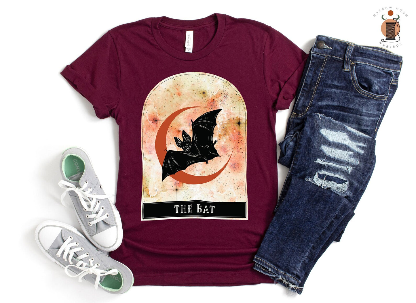 Witch's Familiar Bat Spirit Animal Shirt Fairycore Dark Academia Witch Aesthetic Shirt