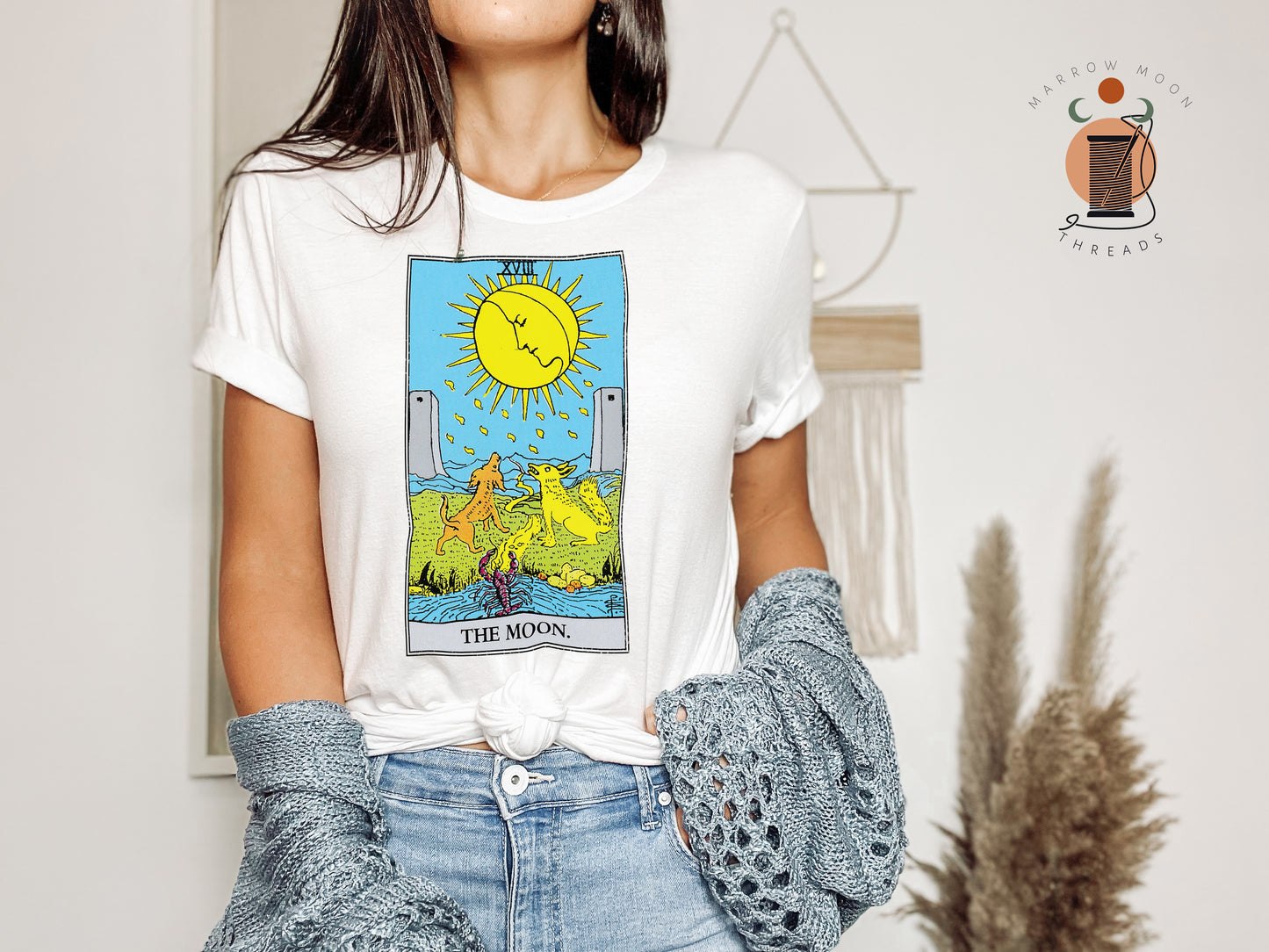 The Moon Tarot Card Shirt Dark Academia Gift for Tarot Readers