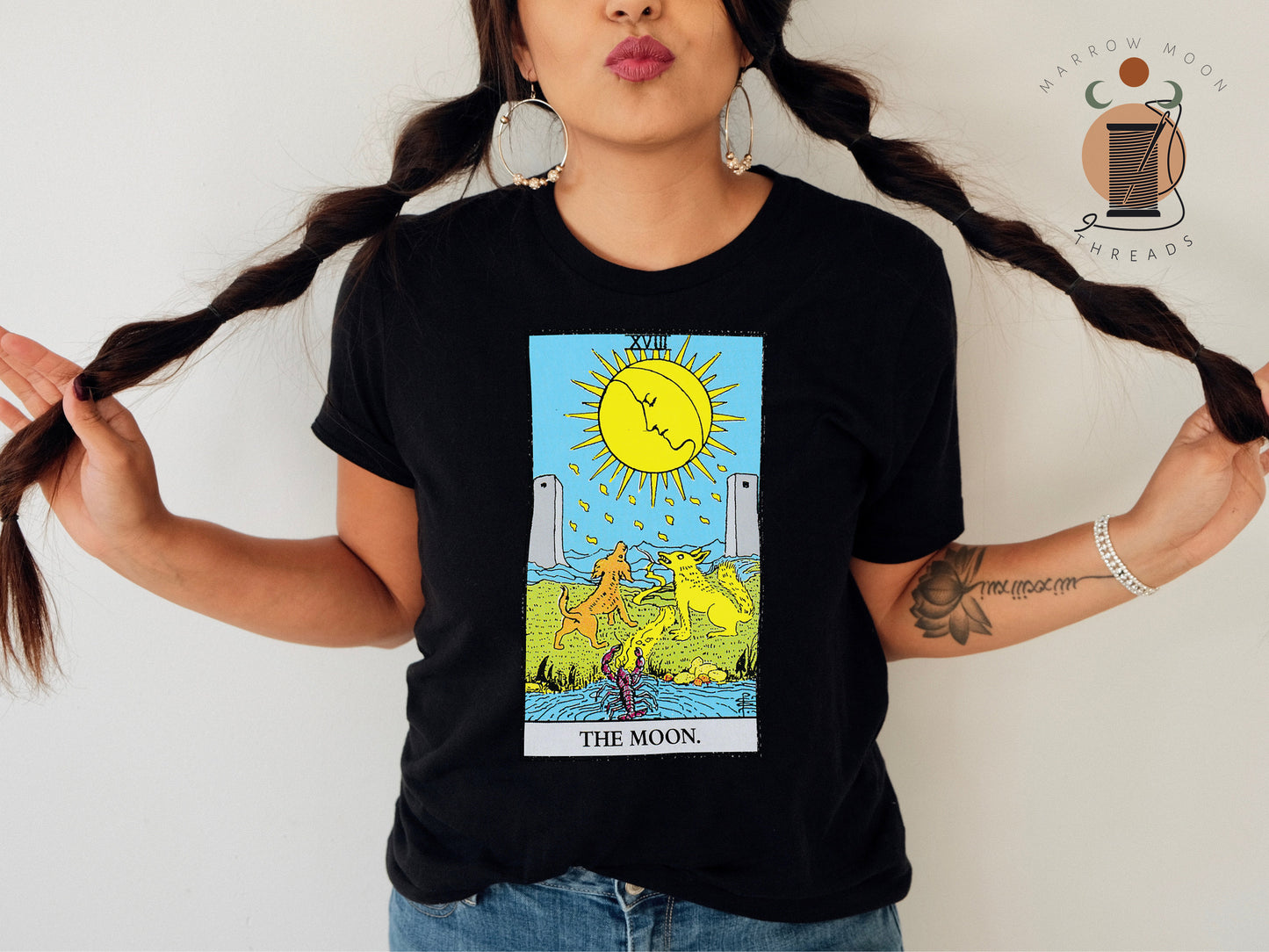 The Moon Tarot Card Shirt Dark Academia Gift for Tarot Readers