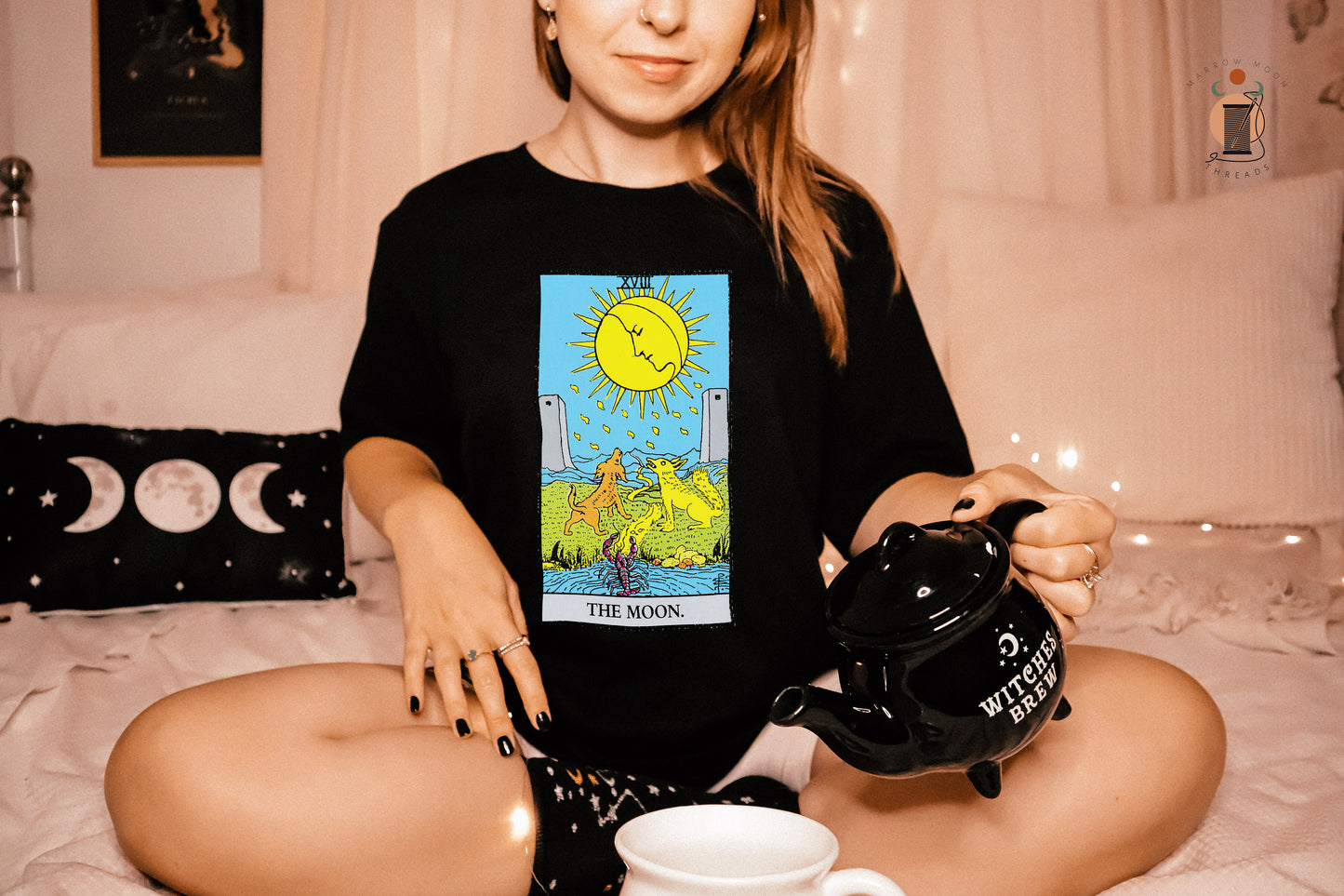 The Moon Tarot Card Shirt Dark Academia Gift for Tarot Readers