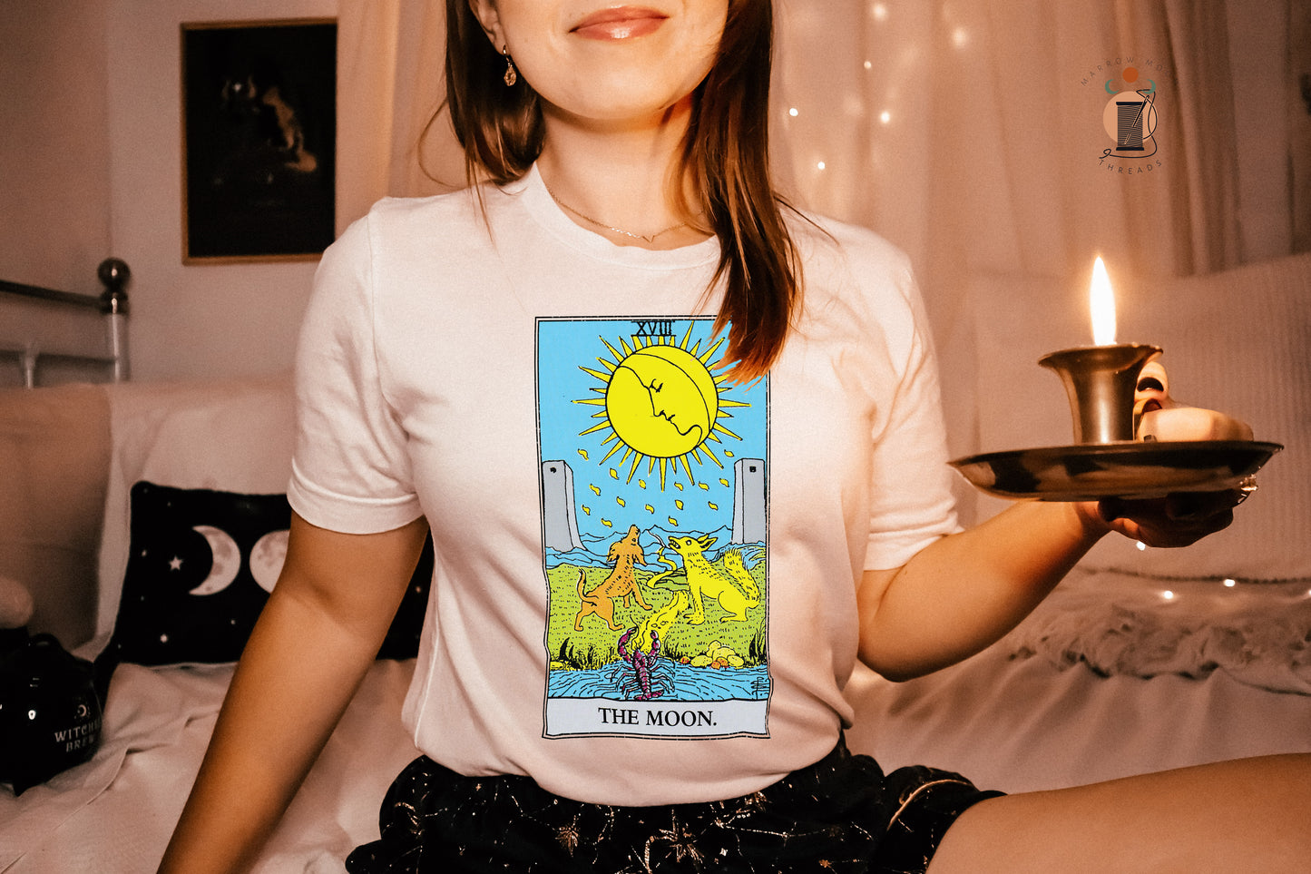 The Moon Tarot Card Shirt Dark Academia Gift for Tarot Readers